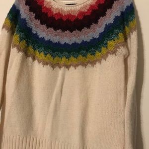 Beautiful multicolored collar sweater